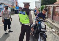 Satlantas Polres Touna Saat Gelar Operasi Keselamatan Tinombala 2022.