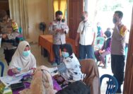 Kapolres Touna Tinjau Gerai Vaksin Presisi di Polsek Ampana Tete