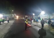 Polres Touna jajaran Polda Sulteng menggelar pengamanan dan pengaturan arus lalu lintas di Masjid saat ibadah sholat tarawih di wilayah hukum Polres Touna, S