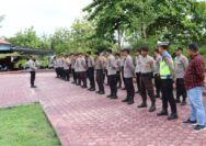 Kabag Ops Polres Touna, Kompol Mulyadi Saat Pimpin Apel Pengecekan Personil OMB.