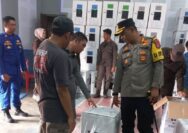 Kapolres Bersama Kajari Touna Cek Gudang Logistik KPU dan Lokasi Pelipatan Surat Suara Pemilu.