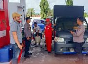 Kapolsek Ampana Kota Pantau Stok BBM di SPBU Jelang Hari Raya Idul Fitri